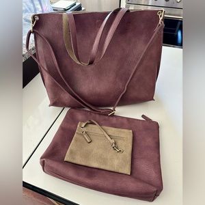 Free People•Vegan Leather Tote (set of 3)